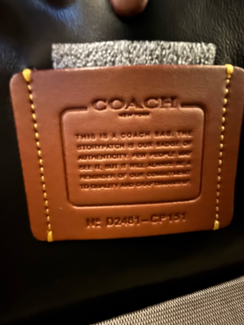 Coach Quilted Tabby 33 Black with Pewter hardware - Picture 8 of 11